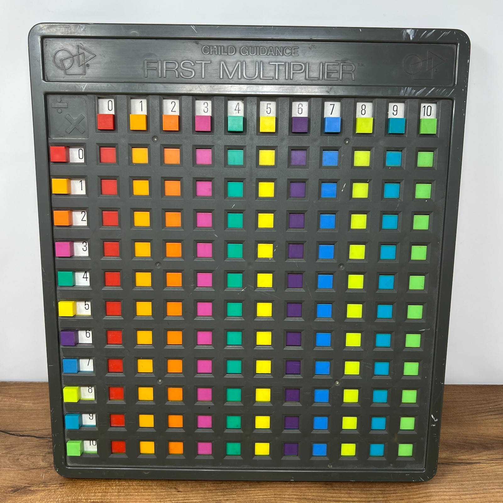 Vintage Child Guidance First Multiplier Mathematics Learning Device Gray