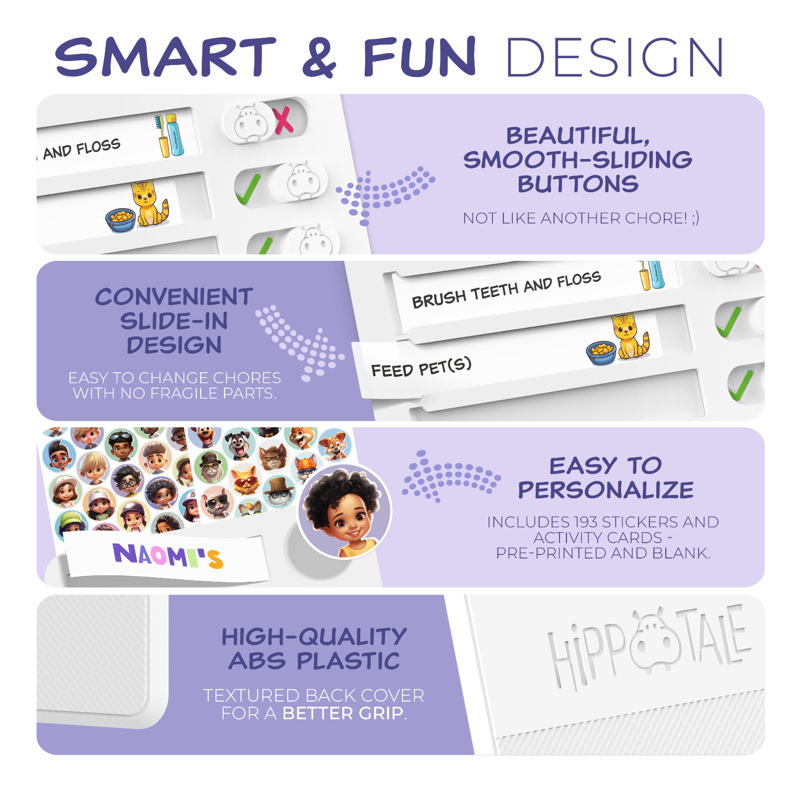 Magnetic Chore Chart for Kids – Daily Routine Chart, Visual Schedule Checklist