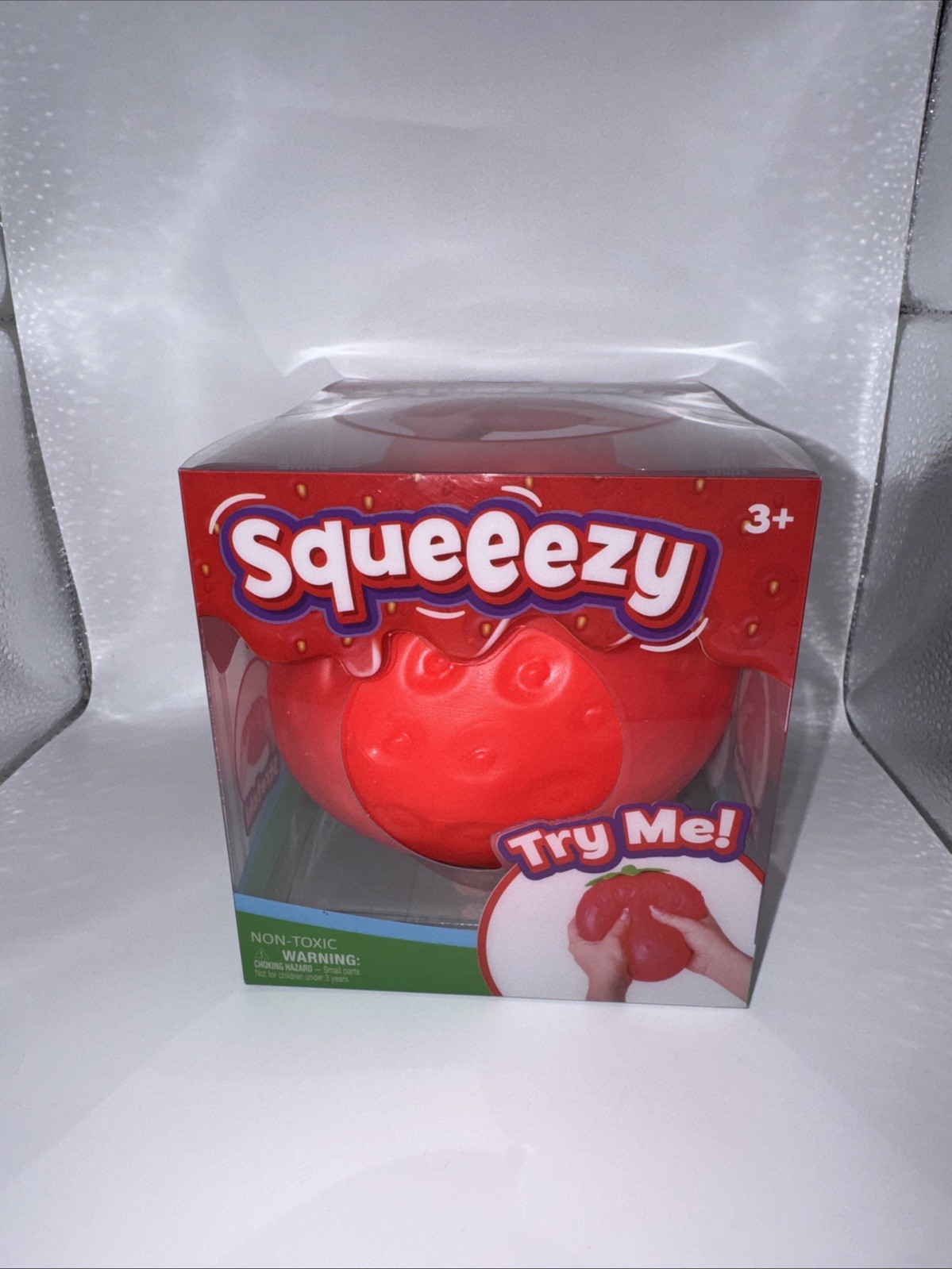 Sunny Days Jumbo Squeeezy Red Strawberry Squishy New In Box