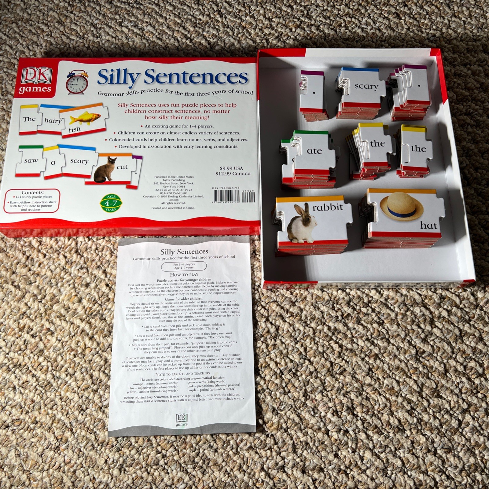 DK Games Silly Sentences Grammar Puzzle Game Educational Learning Tool Ages 4-7