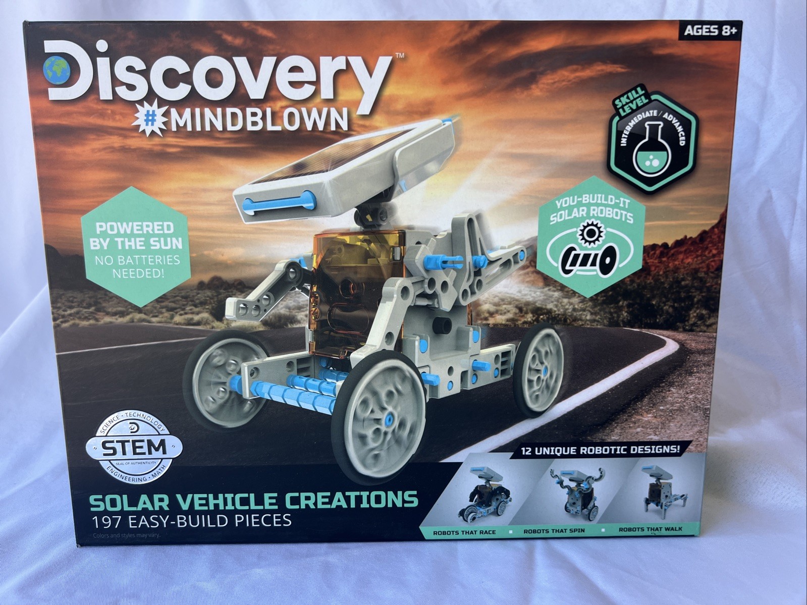 Discovery Mindblown Solar Vehicle Creations STEM Kit 197 Pieces Robots FREE SHIP