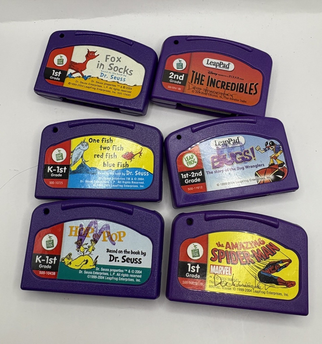 Leap Pad Leap Frog Cartridges Lot Of 6 Learning Math Reading Games K-2nd Grade