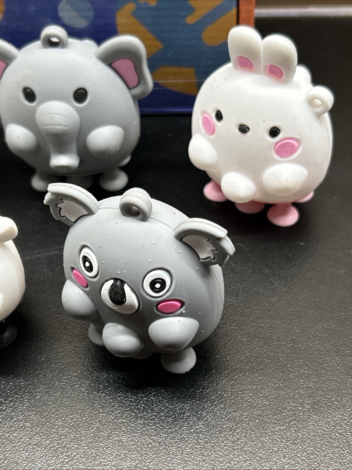 3D Animal Suction Pop Toys Variety Lot (7 Pieces Plus Box)