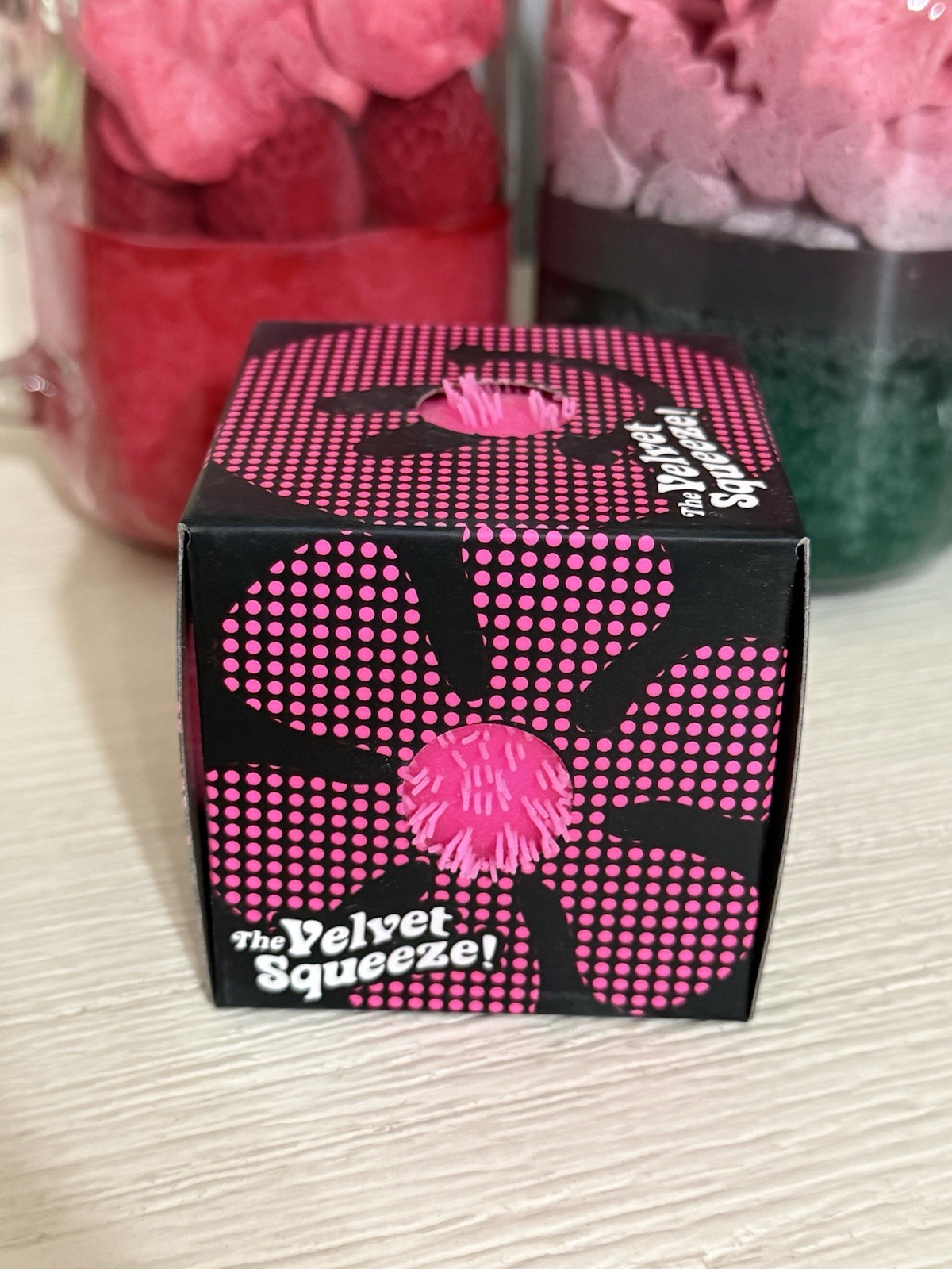 Pink Needoh FUZZ BALL Flower Power Nee Doh Squishy NEE-DOH Fuzzball AUTHENTIC US