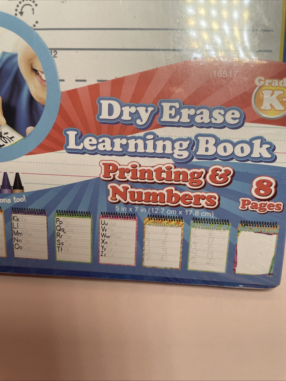 Home Schooling Lot Of 3 K Dry Erase Printing Numbers Learning Book-use Crayons