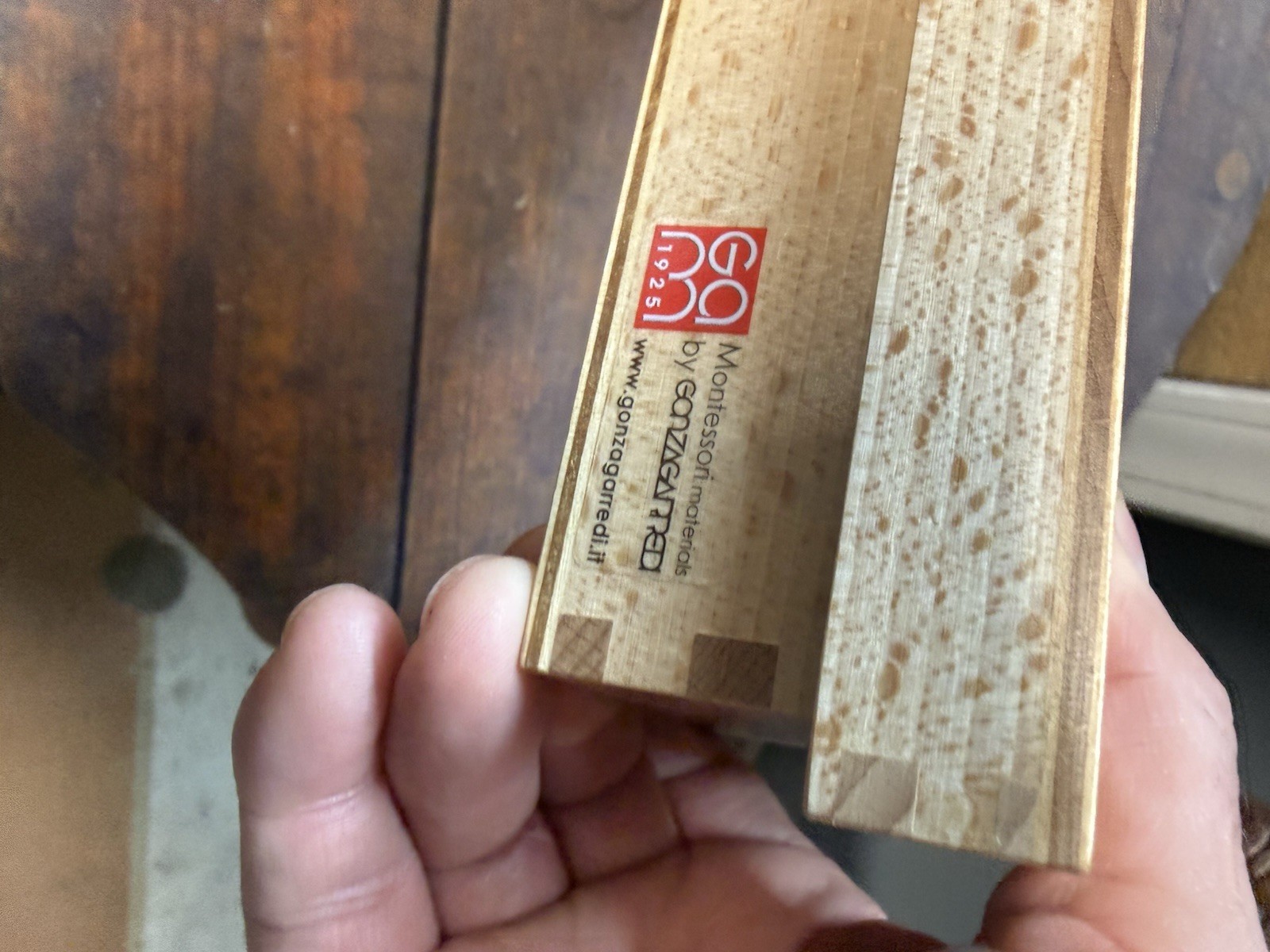 Gonzagarredi Montessori Multibase Rods w/ Wooden Box 1MM.159.1 Made Italy