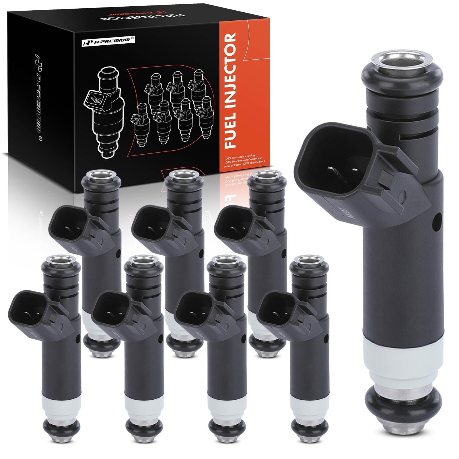 A-Premium Set of 8 Fuel Injectors Compatible with Ford F-150/E-150 2004-2008,…