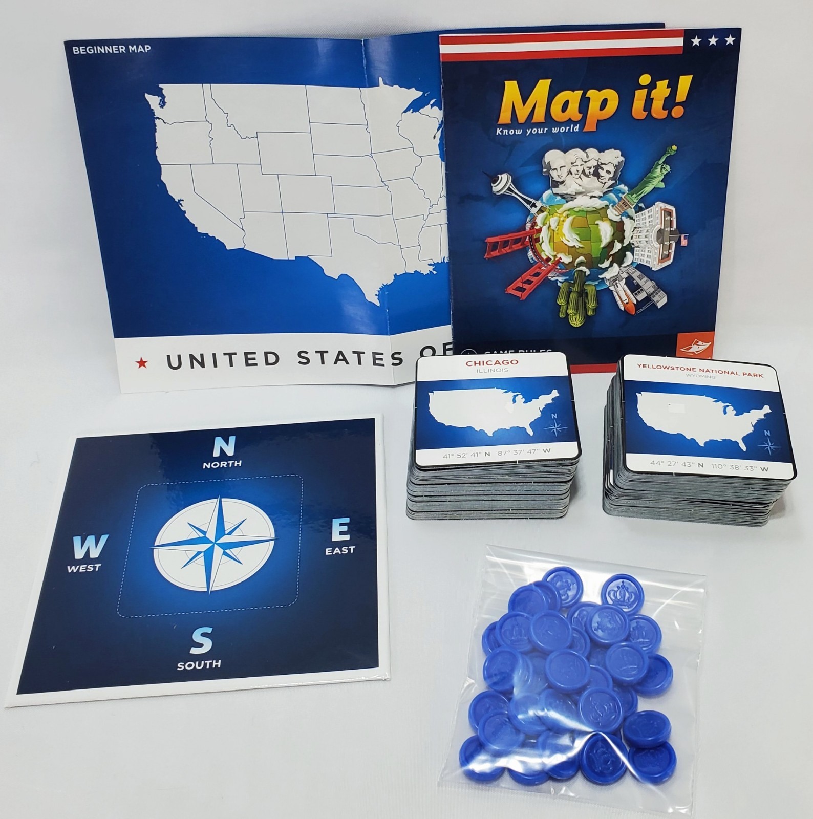 MAP IT! Game USA Edition Geography Learning Card Game ▪︎ Complete