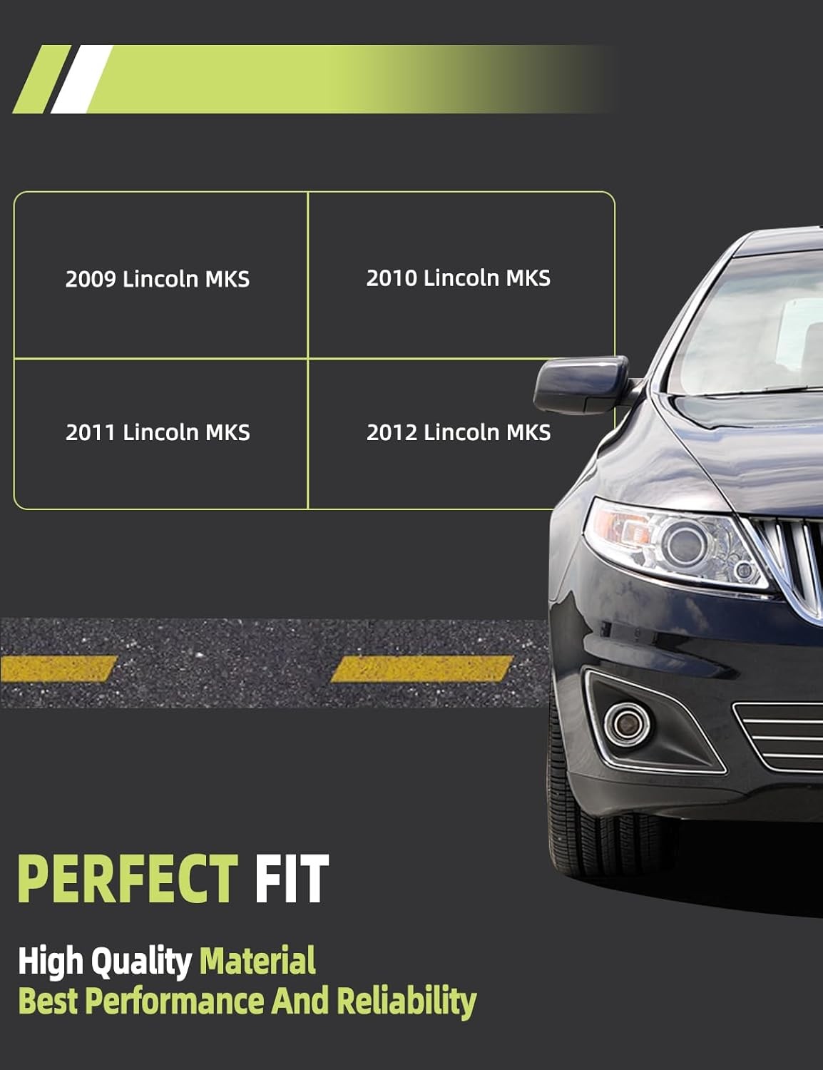 Front Lower Bumper Grill Grille Insert Cover Compatible with Lincoln MKS 2009-20