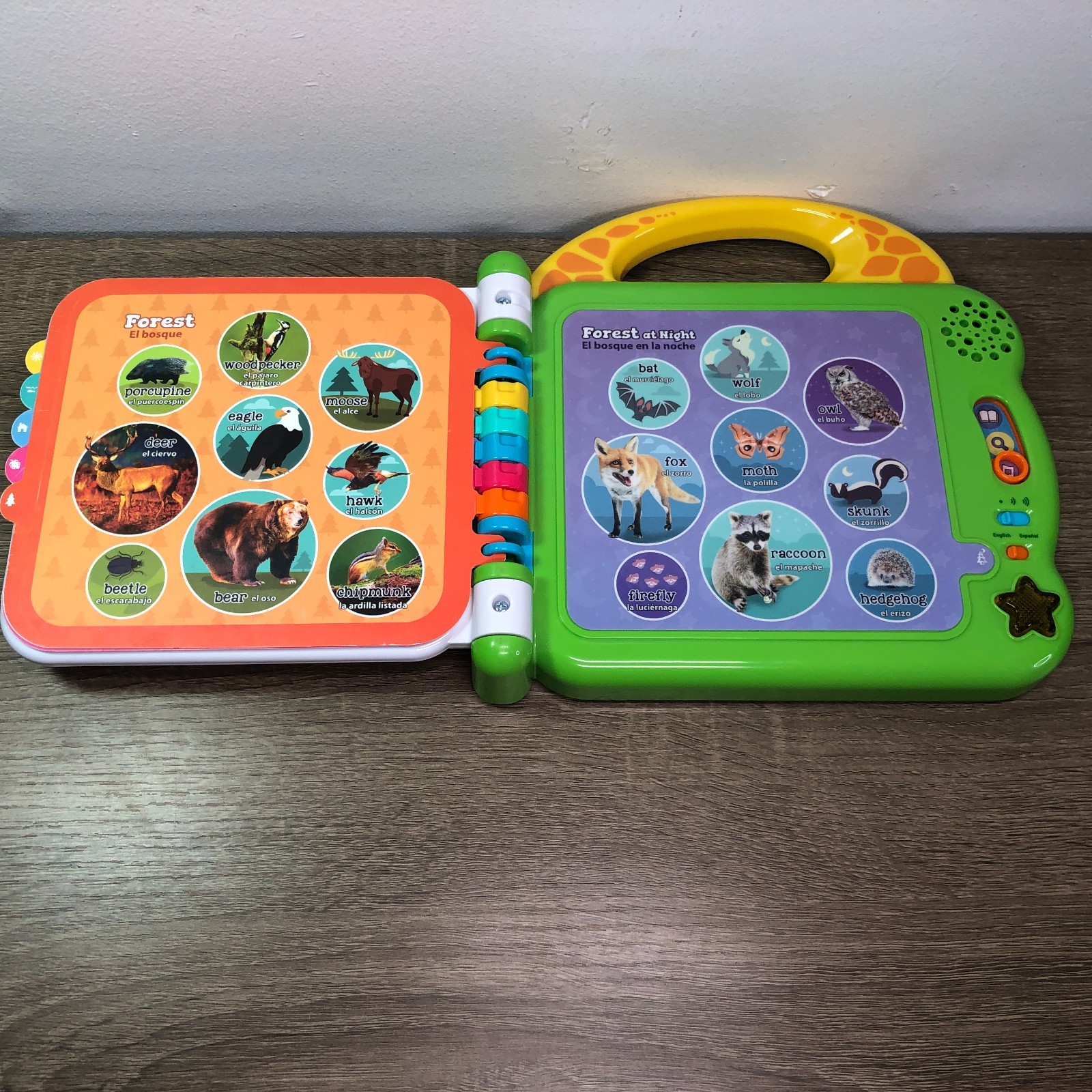 Leap Frog 100 Animals Book English Spanish Electronic Learning Toy 2020 Works 8″