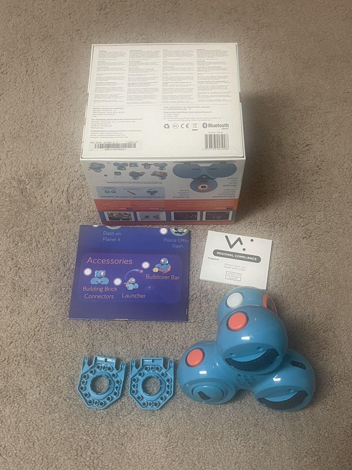 Wonder Workshop DA01 Dash No Charger Tested- Works