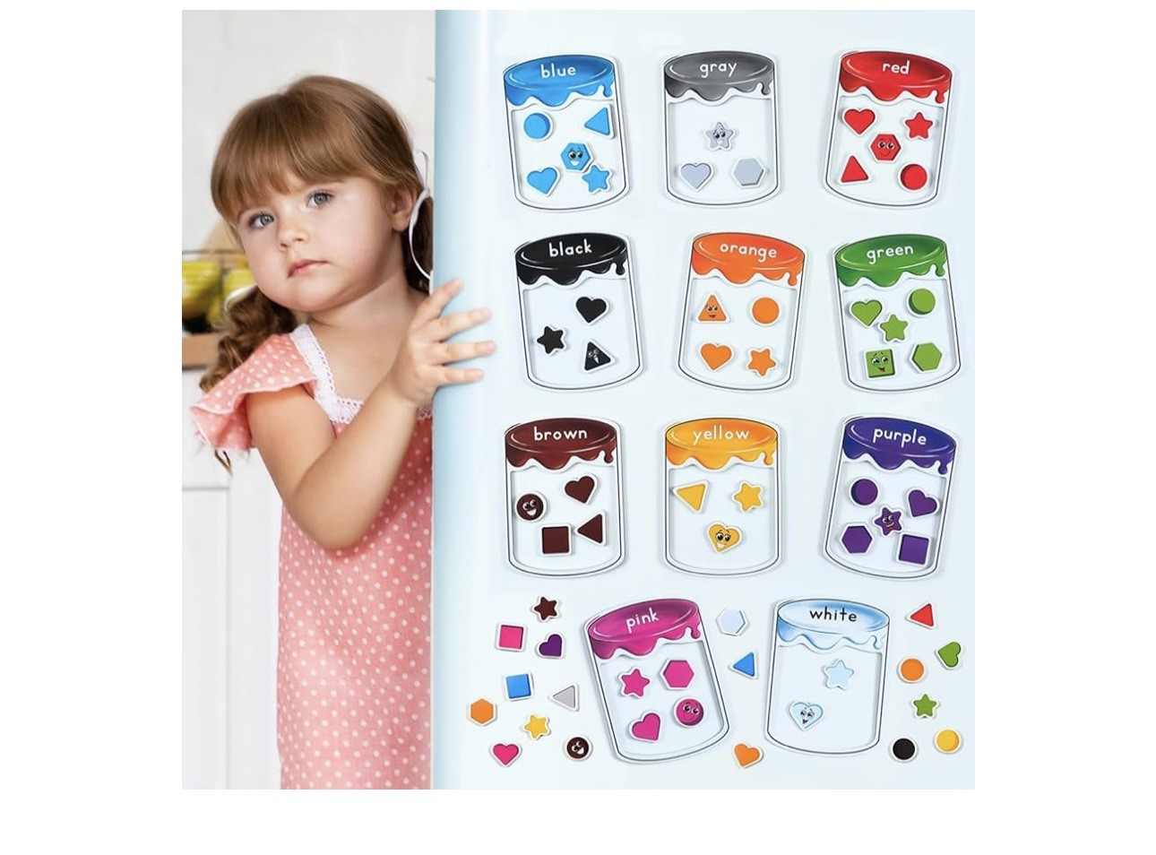 88PCS Magnetic Color Sorting Set Magnetic Shapes & Learning for Kids & Toddlers