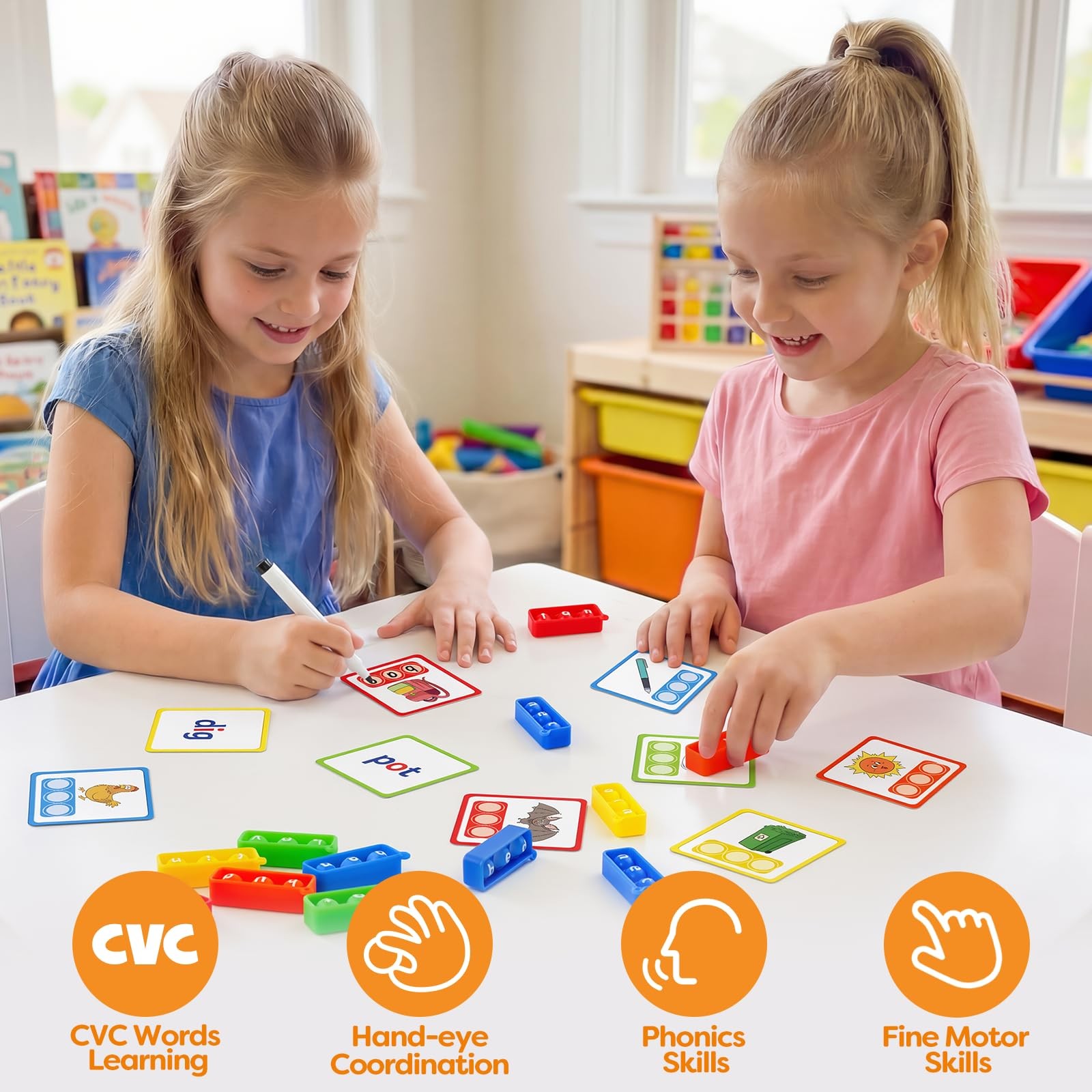 CVC Word Games Kindergarten,Phonics Games for Kids Ages 38,CVC Flashcards for…