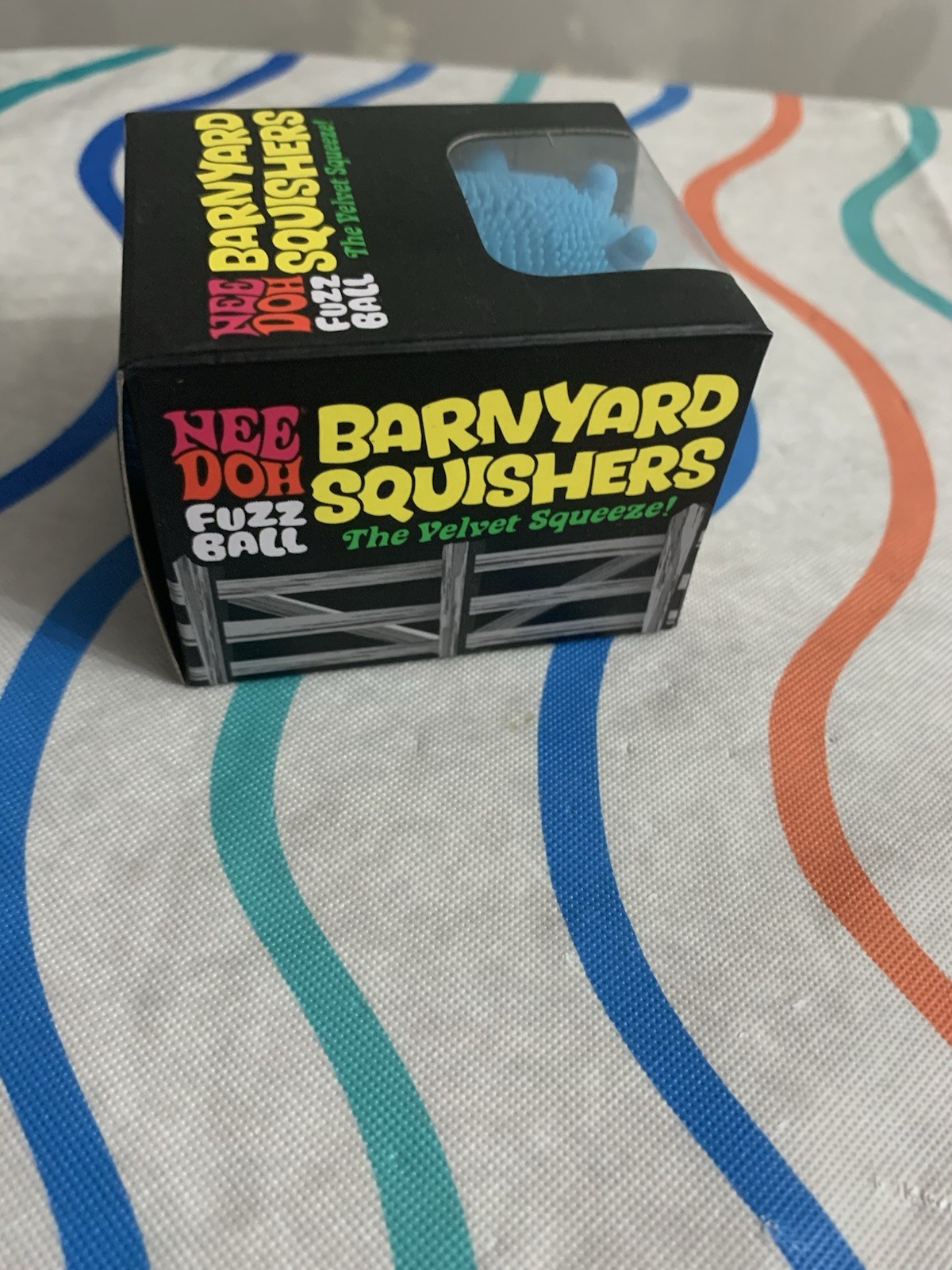 100% Authentic Schylling Blue Goat Needoh FuzzBall Barnyard Squisher
