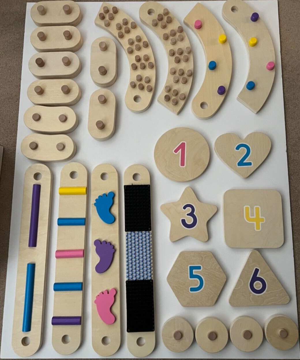 Balance Board Beam Oval Stepping Stones Wooden Montessori Cateam 3 yrs.+