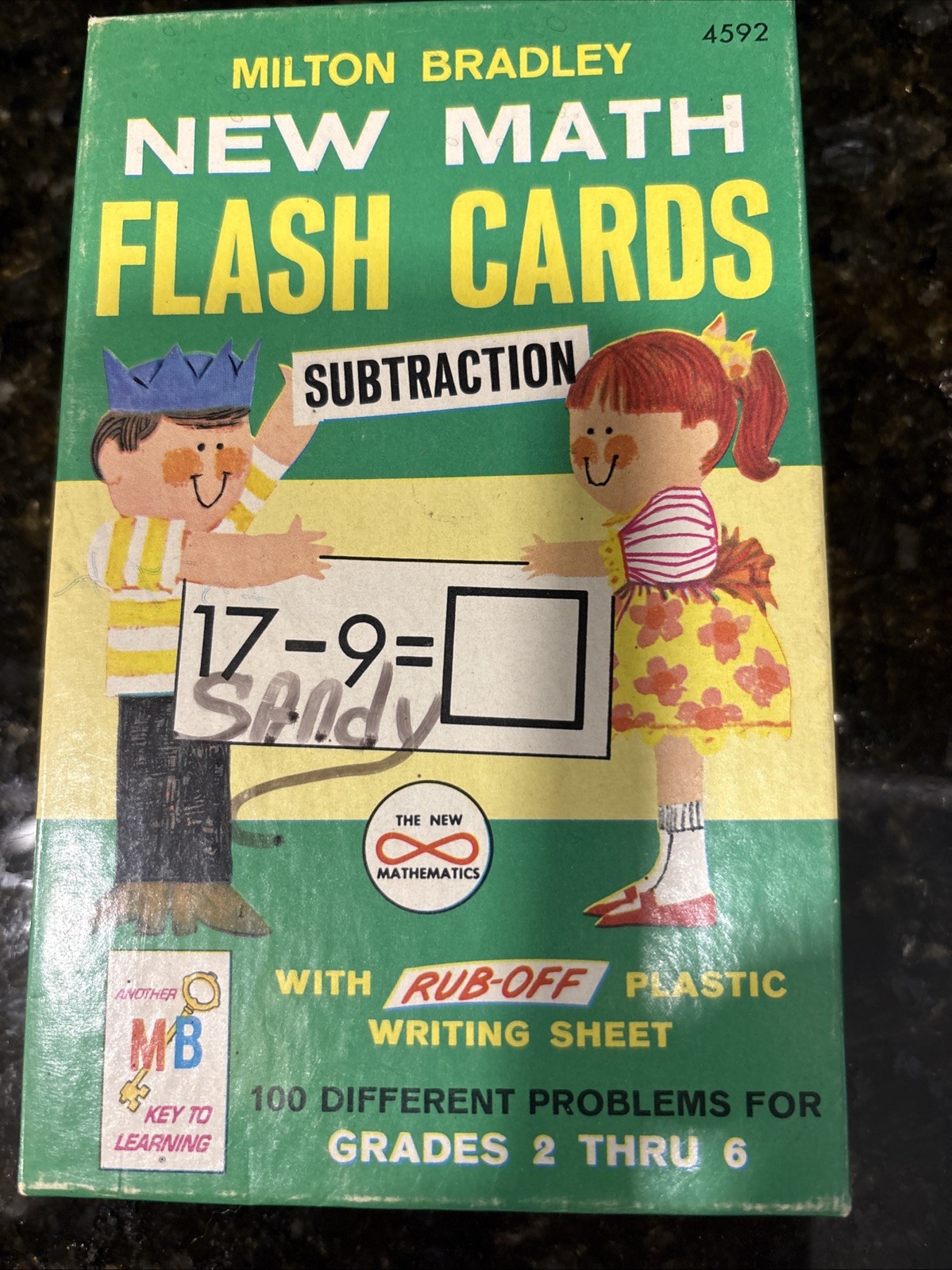 1960s Vintage Milton Bradley Flash Cards Subtraction Plus Multiplication Cards