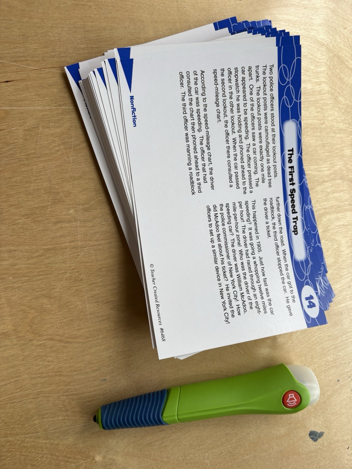 Power Pen Learning Cards Nonfiction Reading Comprehension Grade 5