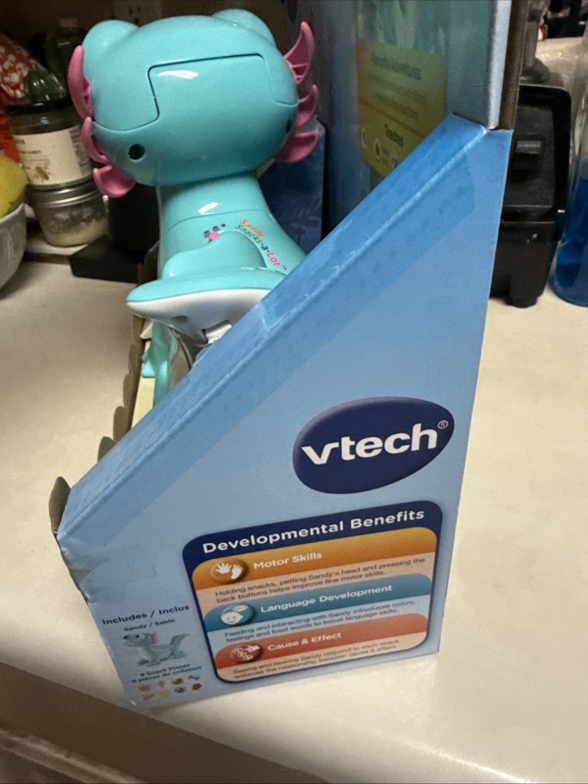 VTech Sandy Snacks-a-Lot Electronic Talking Interactive Axolotl Pet NIB