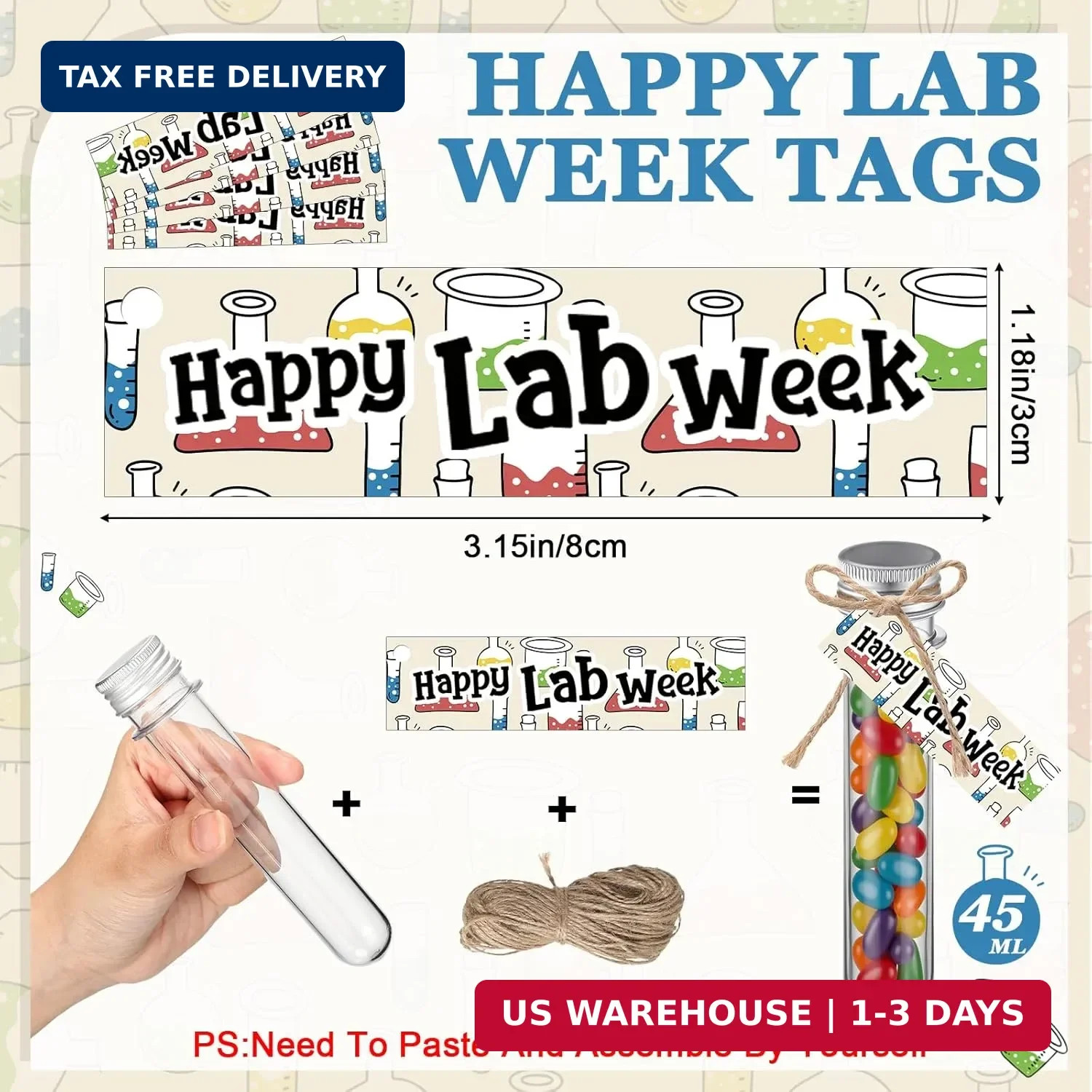 20 Sets Medical Laboratory Science Graduation Student Gifts 2026 Lab Week 45ml P