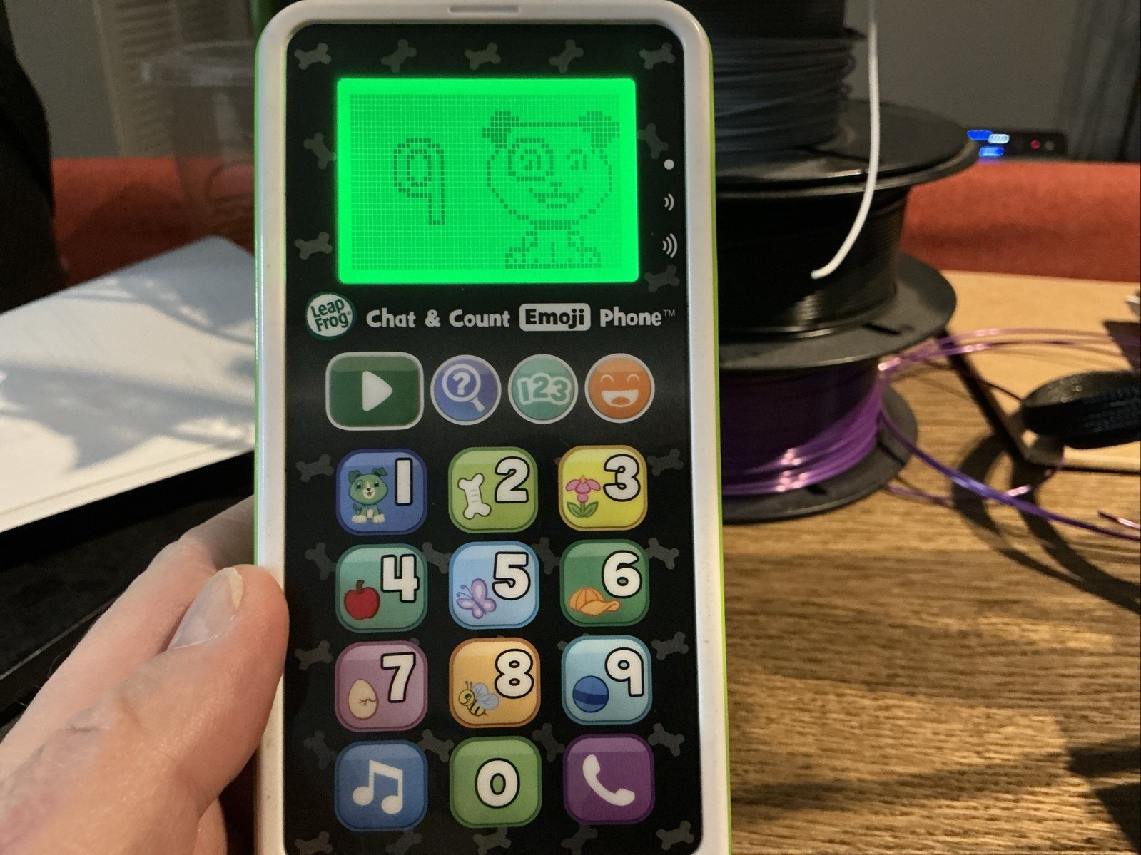 LeapFrog Chat and Count Emoji Phone Green – White Kids Smart Phone