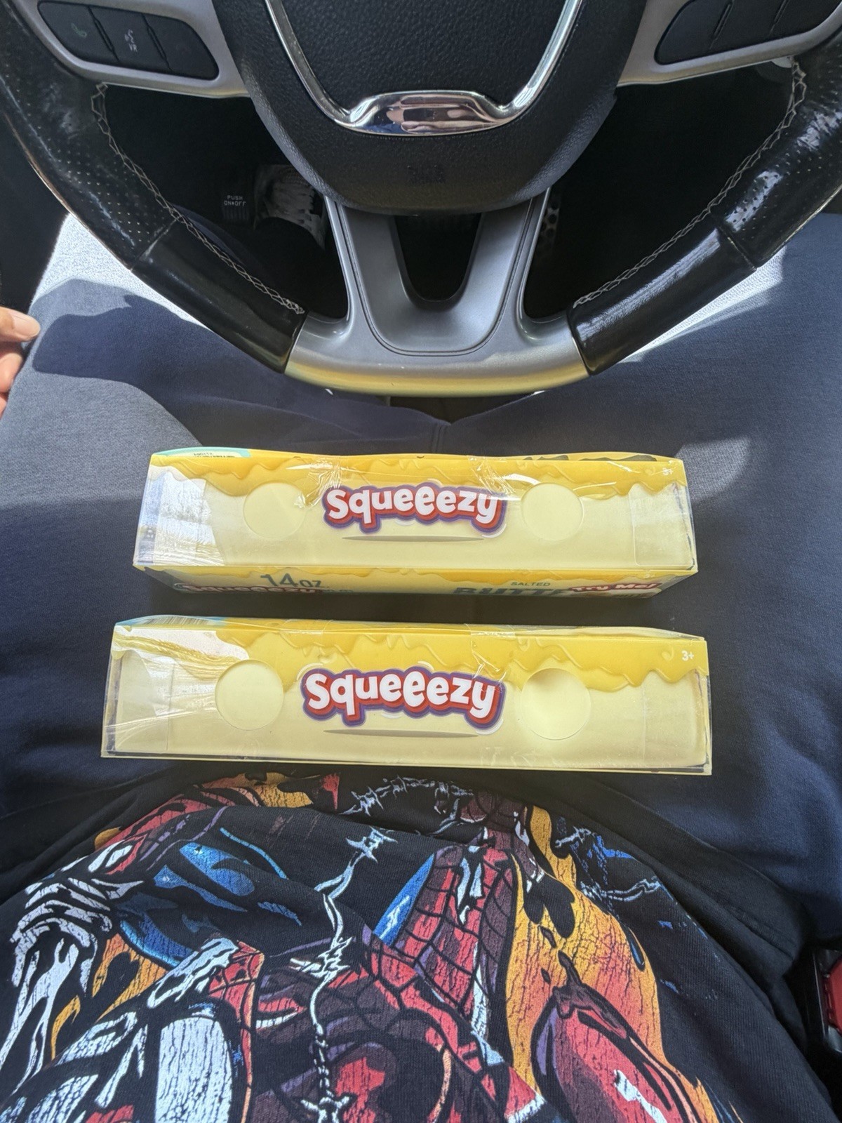 2 Squeezy 14oz Butter Stick Squeezable Stress Reliever Toy