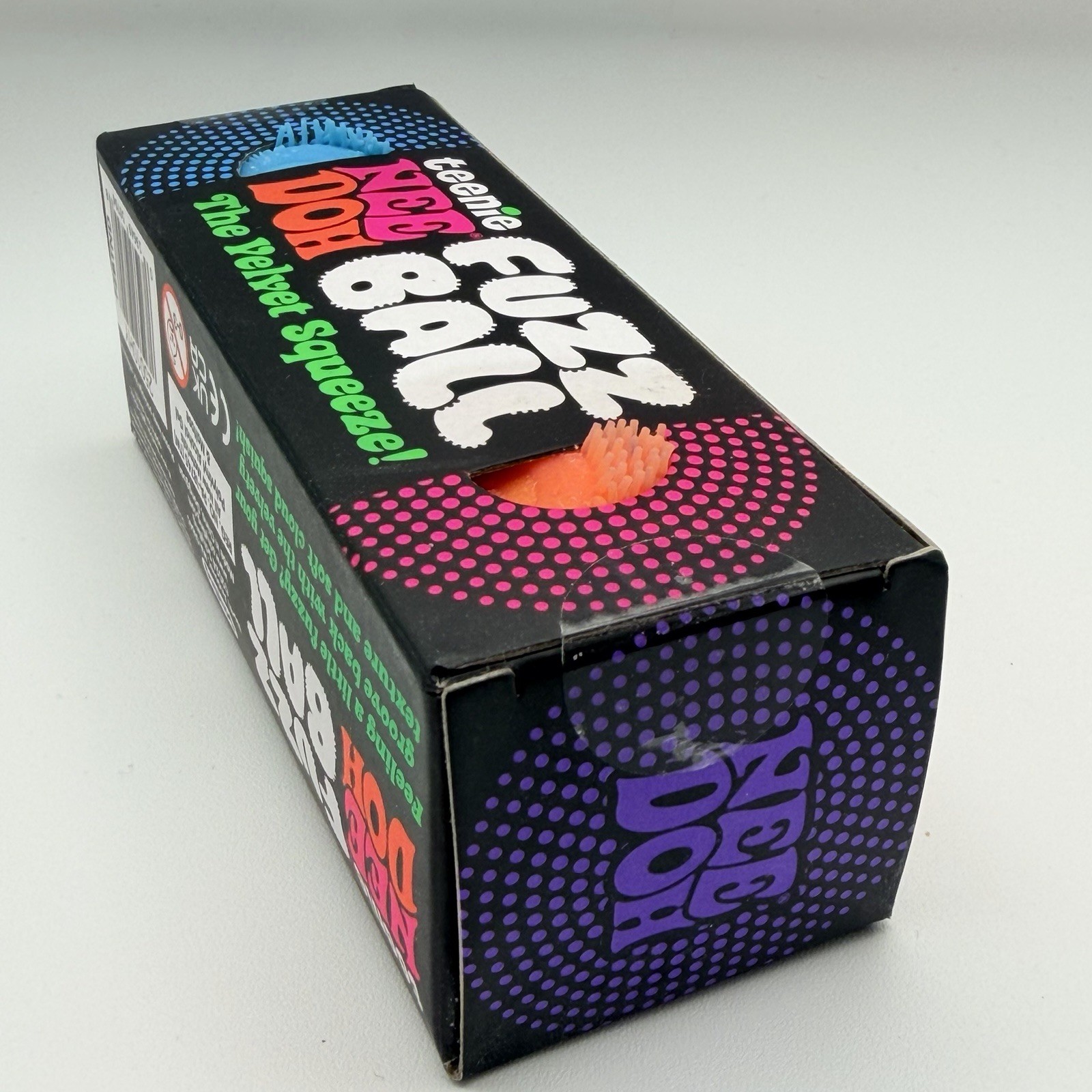 Nee Doh Teenie Fuzz Ball The Velvet Squeeze 3 Pack Multicolor Blue Pink Orange