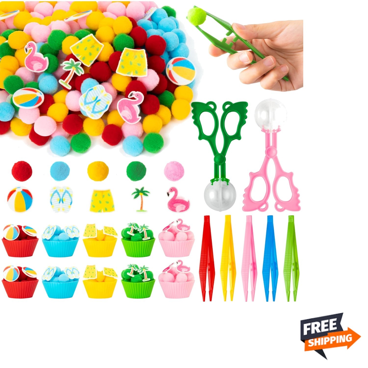 268Pcs Safe Summer Beach Toys – Fine Motor Skill Exploratory Kits for Kids