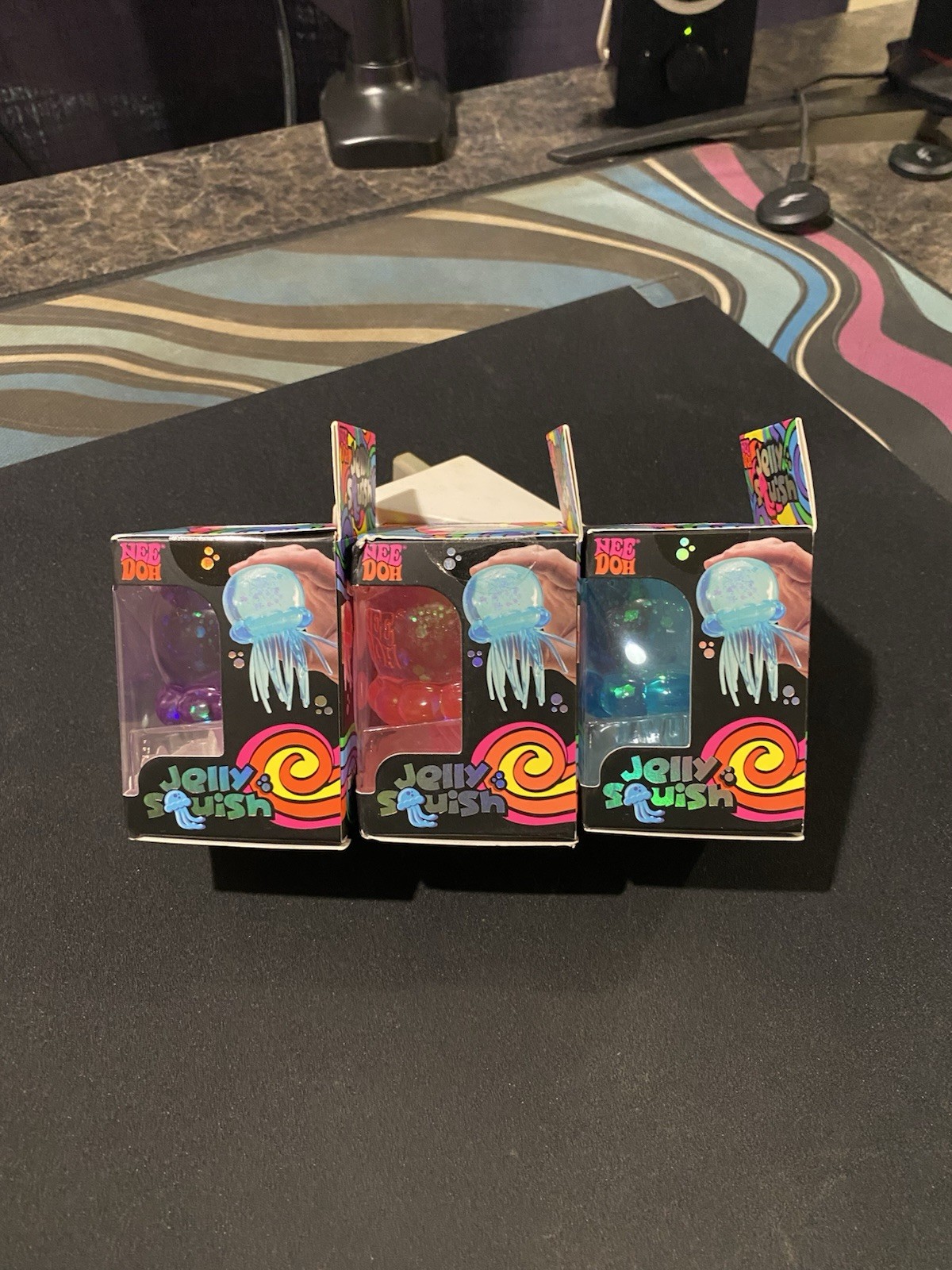 SET OF 3 – Schylling NeeDoh Jelly Squish Jellyfish Nee Doh – 100% AUTHENTIC USA