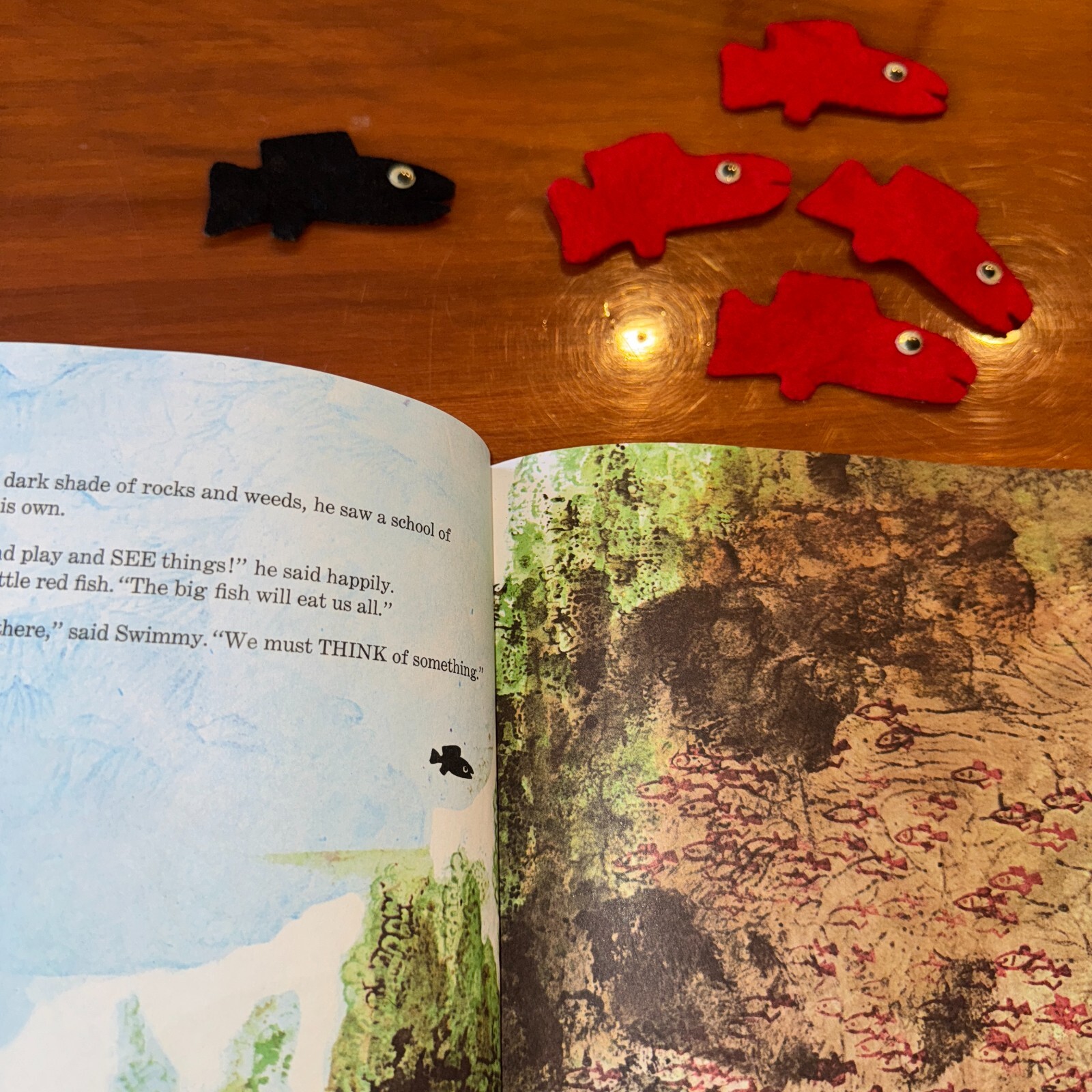 Montessori Read Along Picture Book Matching Swimmy by Leo Lionni Handmade Lesson