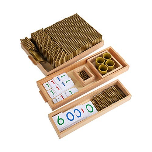 Adena Montessori Golden Beads Materials Decimal System Bank Game Mathematics