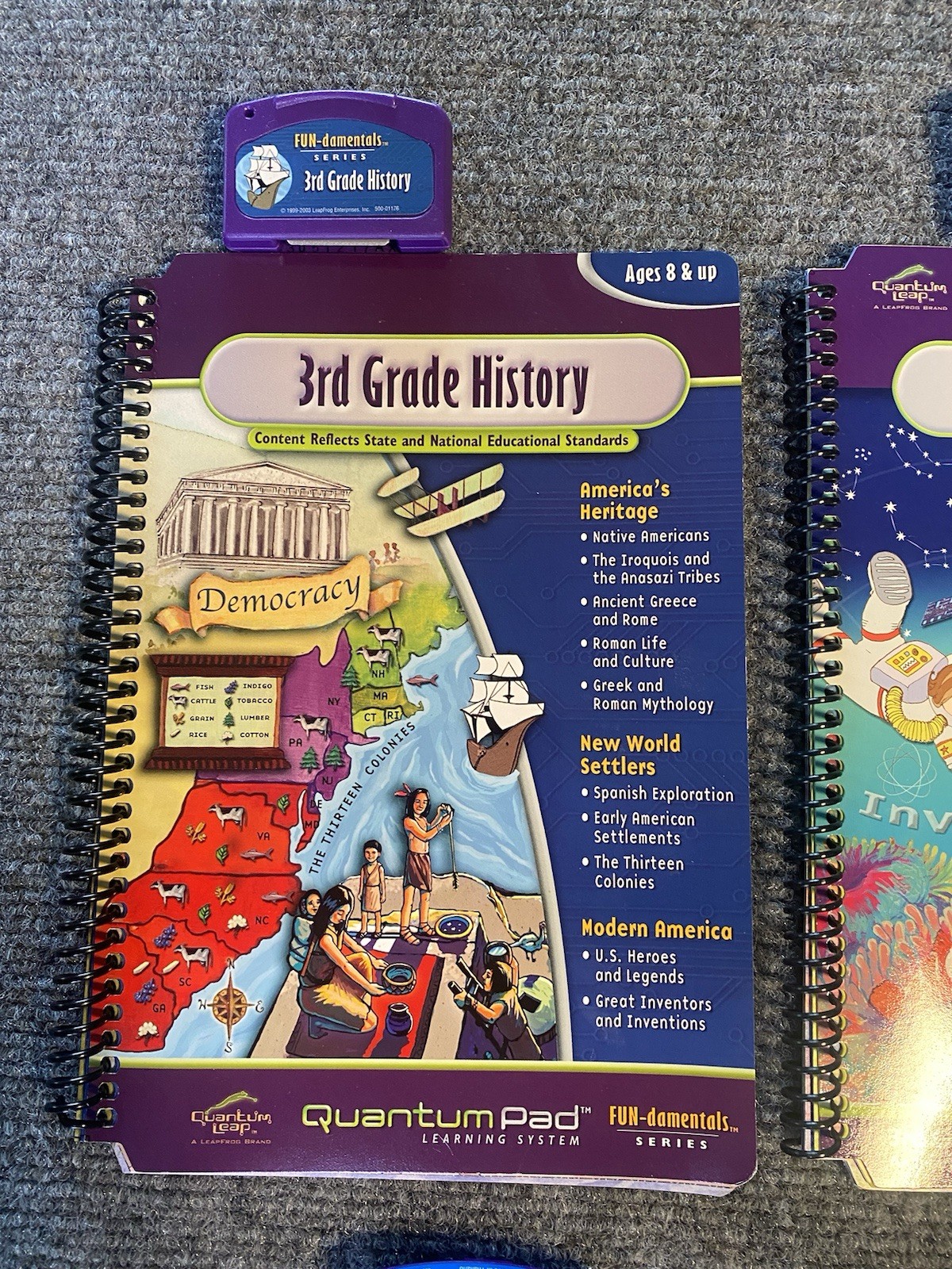 Quantum Leap Pad Leapfrog 3rd Grade Math, Science, Grammar, History BkCartridge