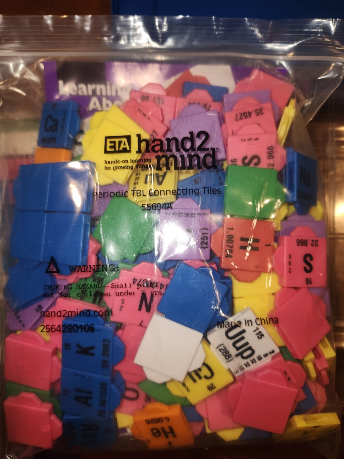 ETA Hand 2 Mind Periodic Table Color Connecting Tiles Hand2Mind Science Activity