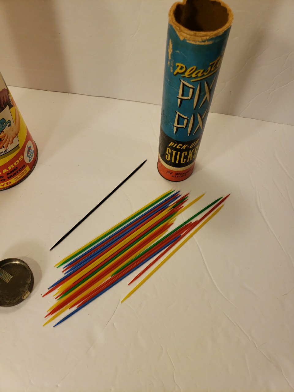 Vtg 1960s Pix Pix Pickup Sticks Toys Alphabet Match-ums Kids Room Decor