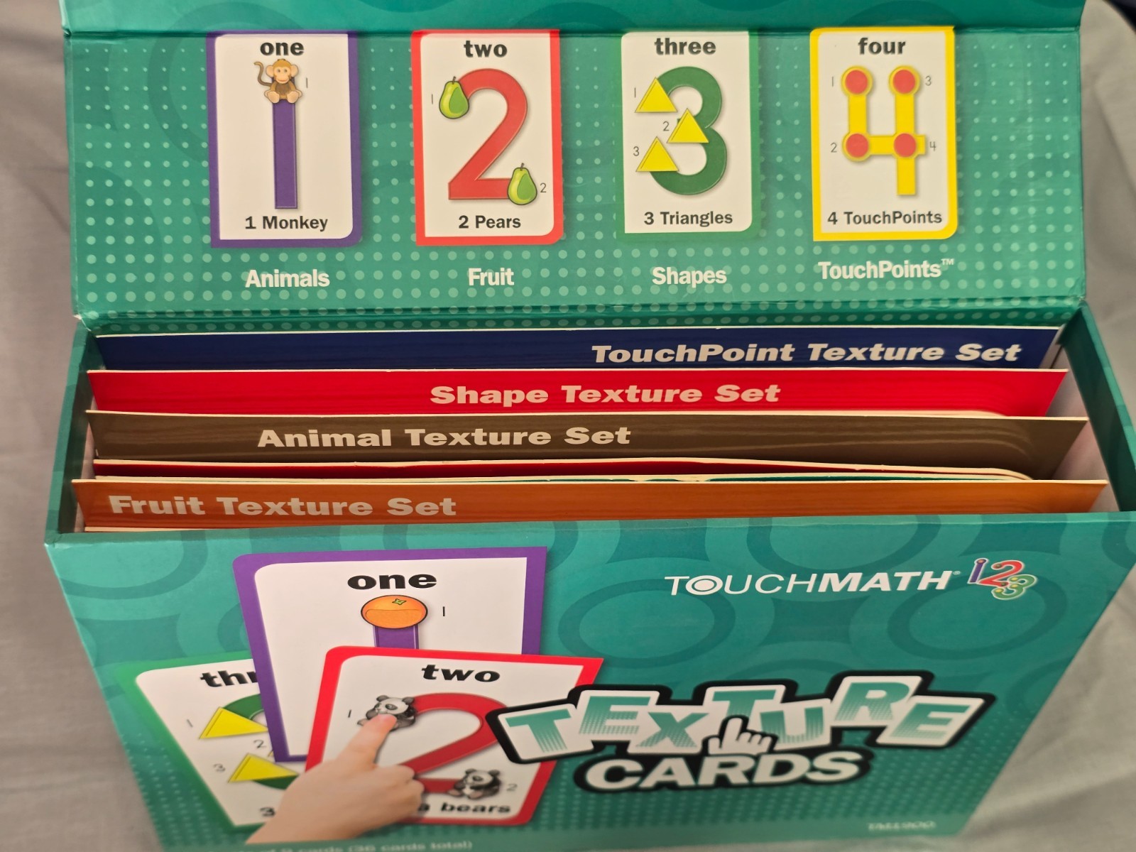 TouchMath Texture Cards Multisensory Math Animals Fruit Shapes 2021 TM1900