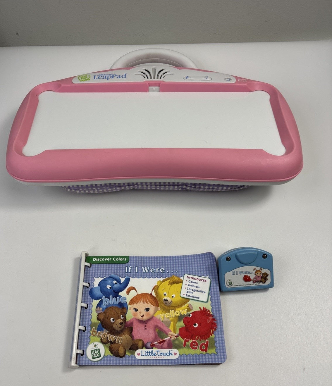 Leap Frog Little Touch Leap Pad Learning System PINK 8 Books & 7 Cartridges &Bag