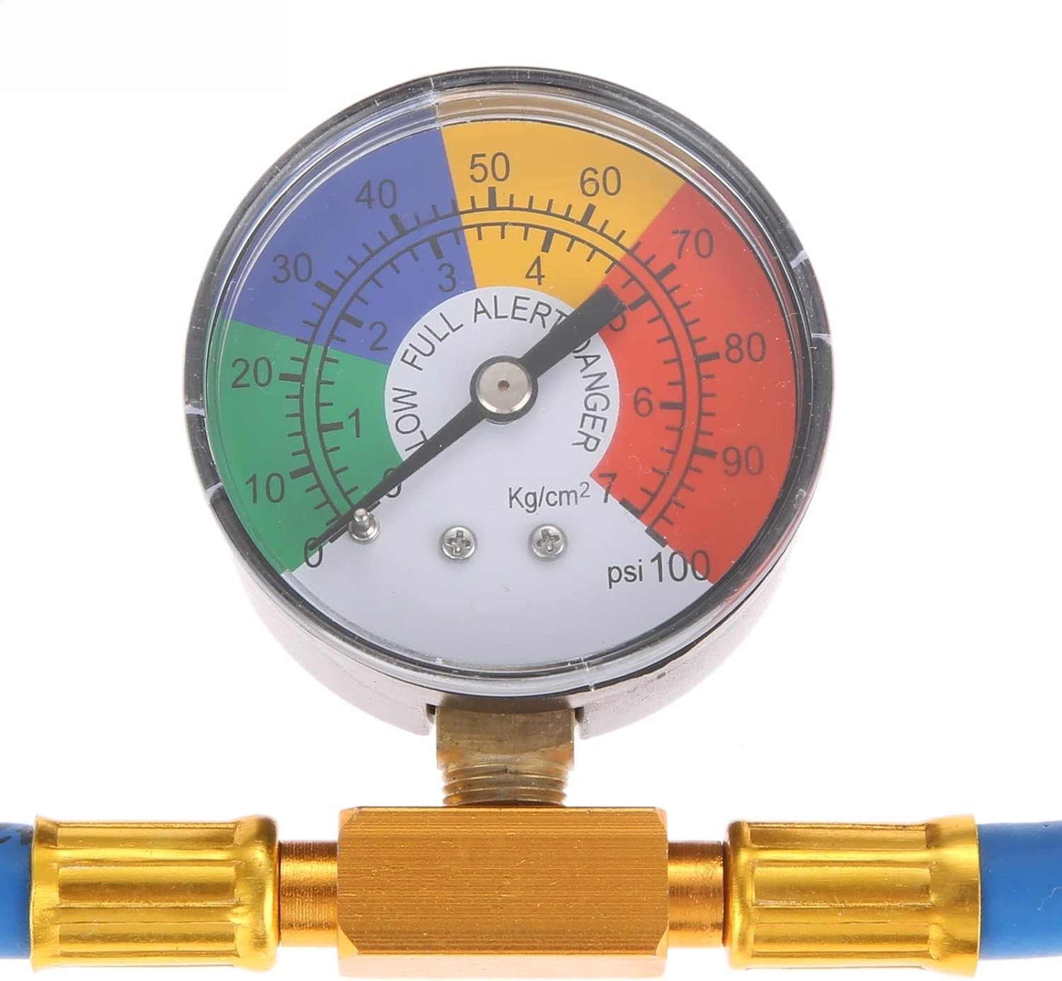 R134A AC Recharge Hose Kit with Gauge 1/2″ Self-Sealing Valve for Car A/C