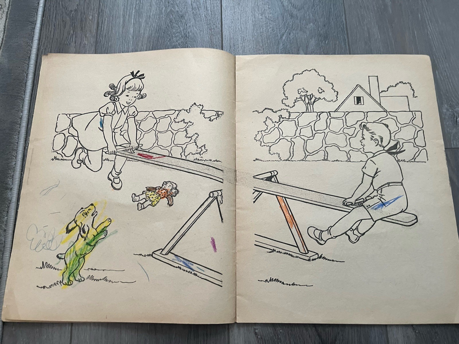Vintage 1960s Little Wickers Coloring Book Rueben H Lilia Co
