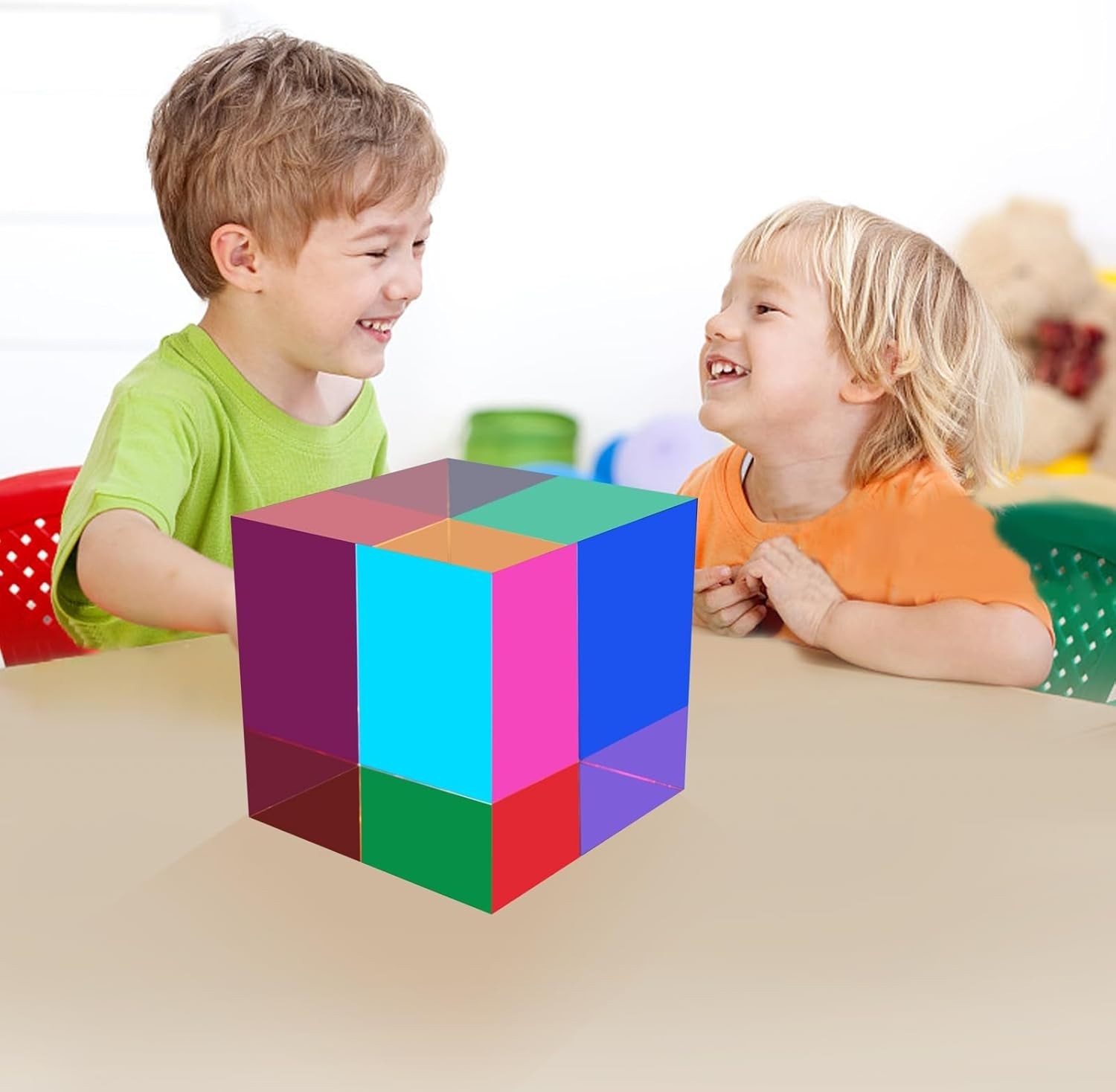 Educational 40mm CMY Cube – Color Recognition Toy & Modern Desk Decoration