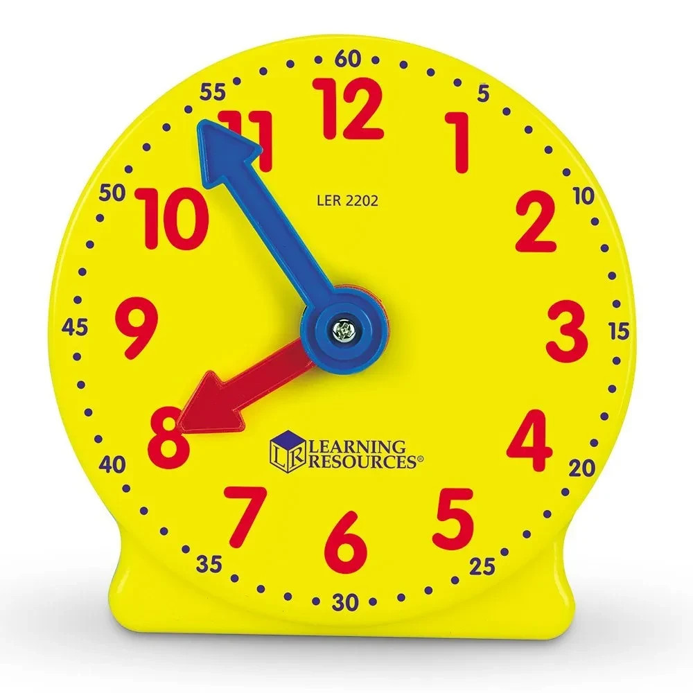Big Time Geared Mini-Clocks For Time Telling & Math Skills Set of 6
