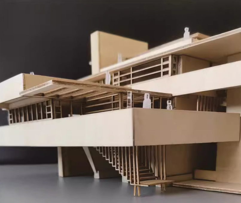 1/75/100 Fallingwater Villa 3D Wooden DIY Building Model Assembly Kits Set Gifts