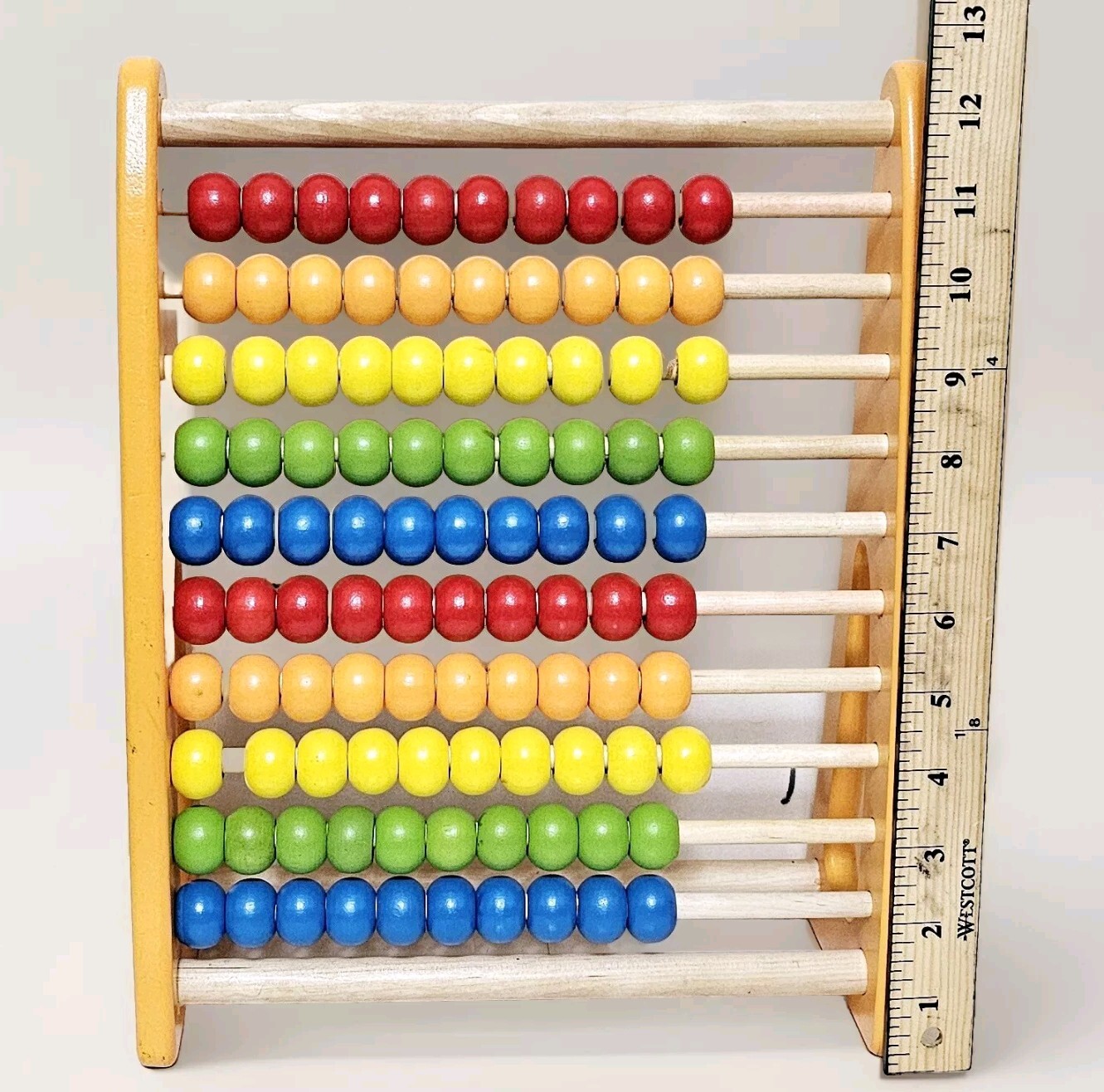 Pidoko Wooden Youth Abacus Yellow 12.5 ” × 10″