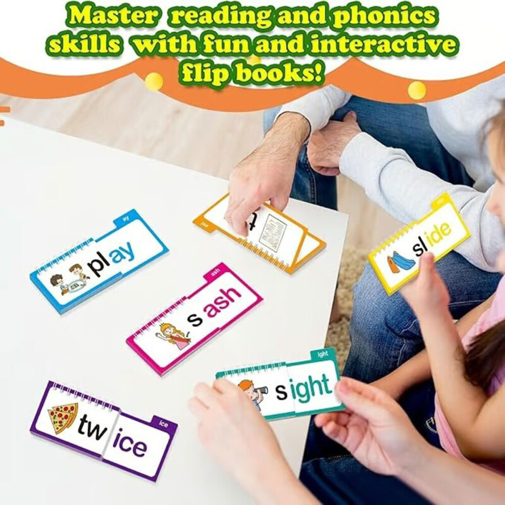 30 Read And Rhyme Flip Books Word Family Build Book Educational Reading Games ET