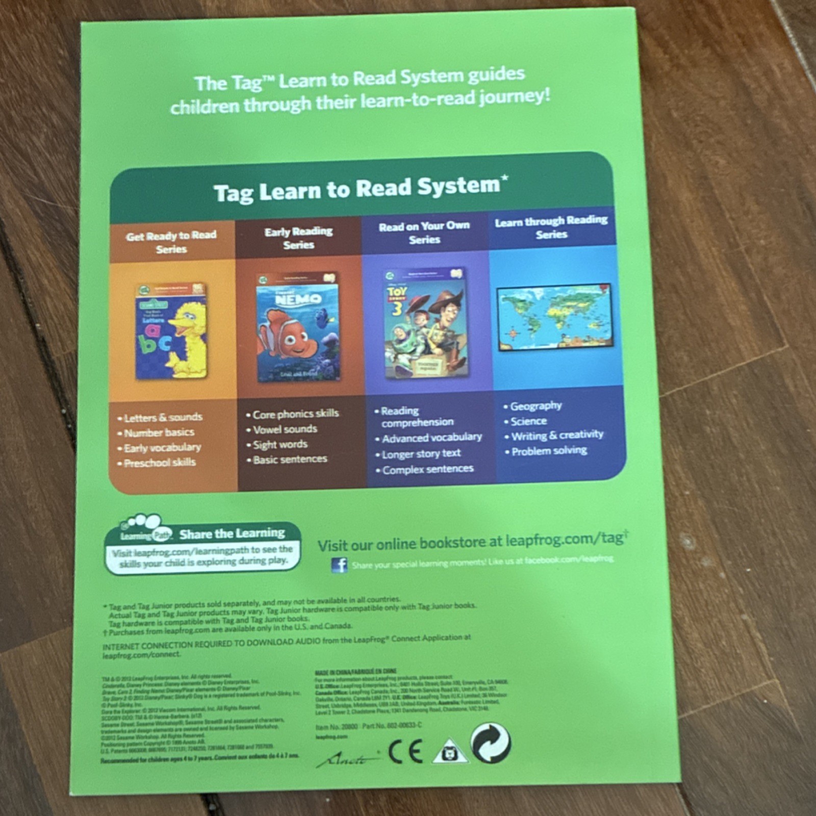 LeapFrog Tag Learn to Read Book Scooby-Doo Reading/Phonics Ages 4-7 2009