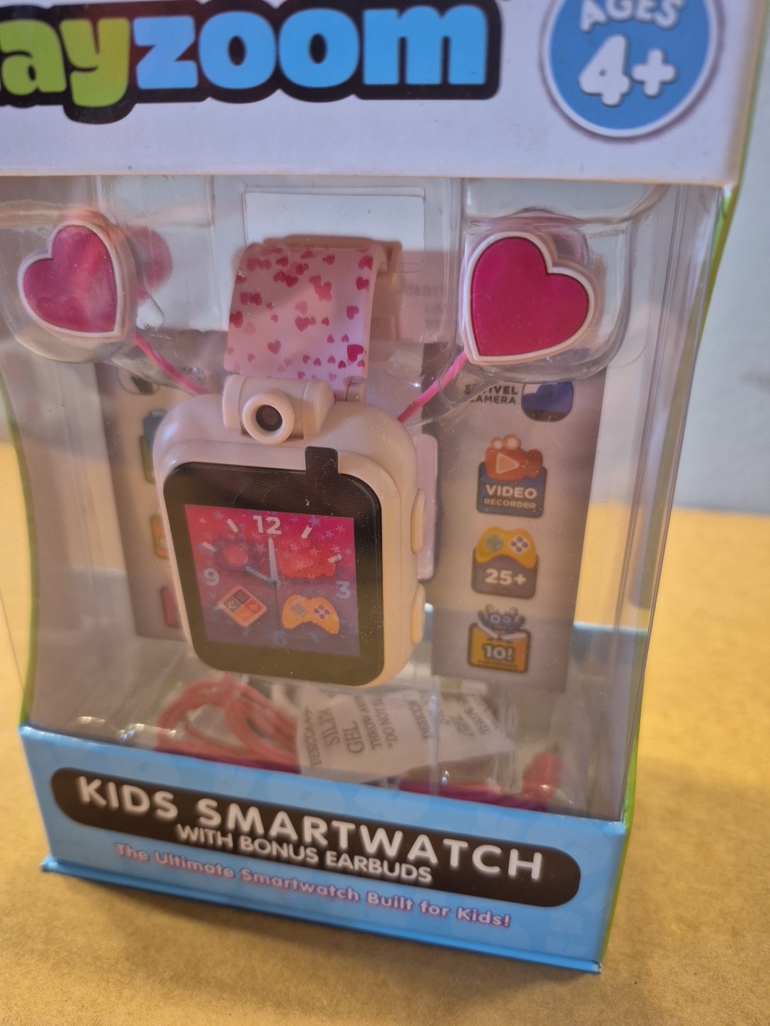 PlayZoom Kids Girls Pink Smartwatch Ages 4+ 25 Games 10 Audiobooks New