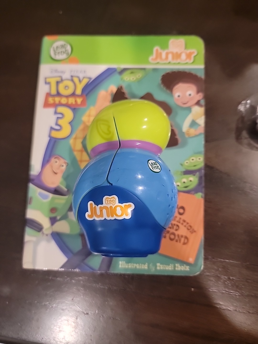 LeapFrog TOY STORY 3 Tag Junior Talking Reader Figure HTF & Toy Story 3 Book