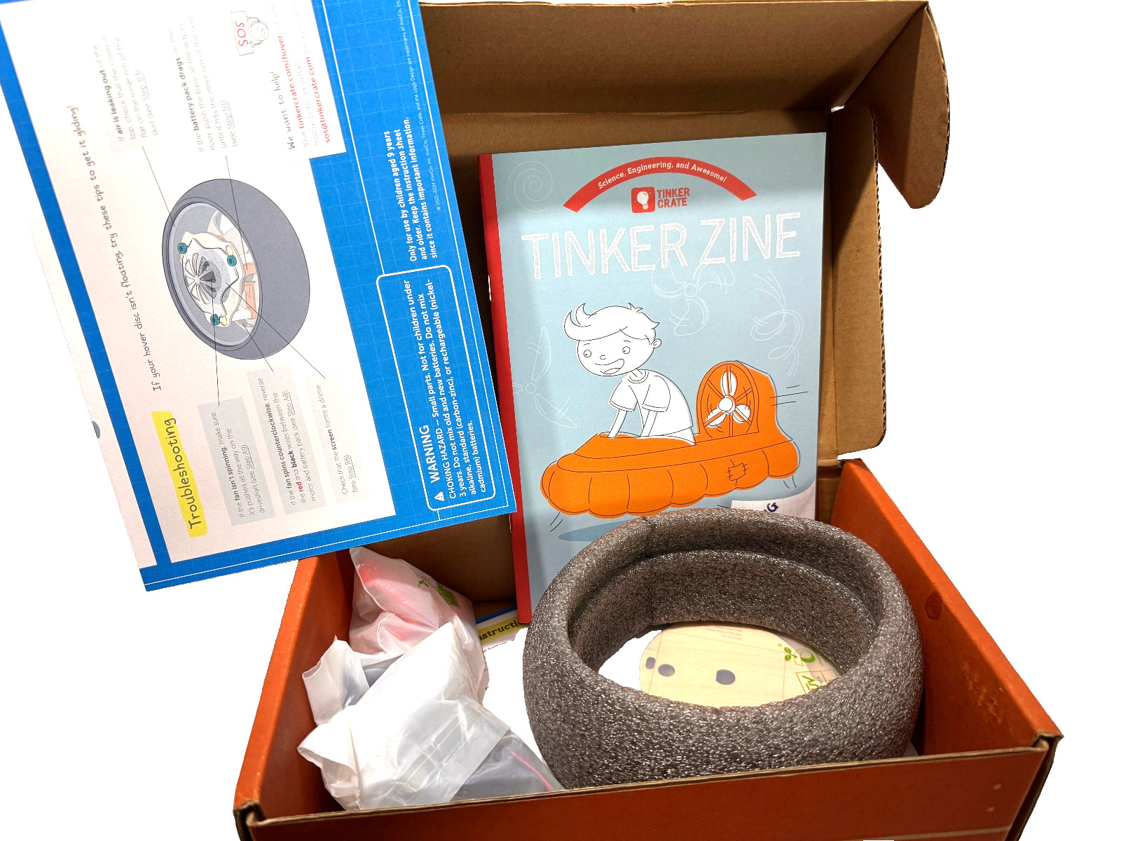 Tinker Crate KiwiCo Make Your Own Hover Disc Kit Ages 9+ New