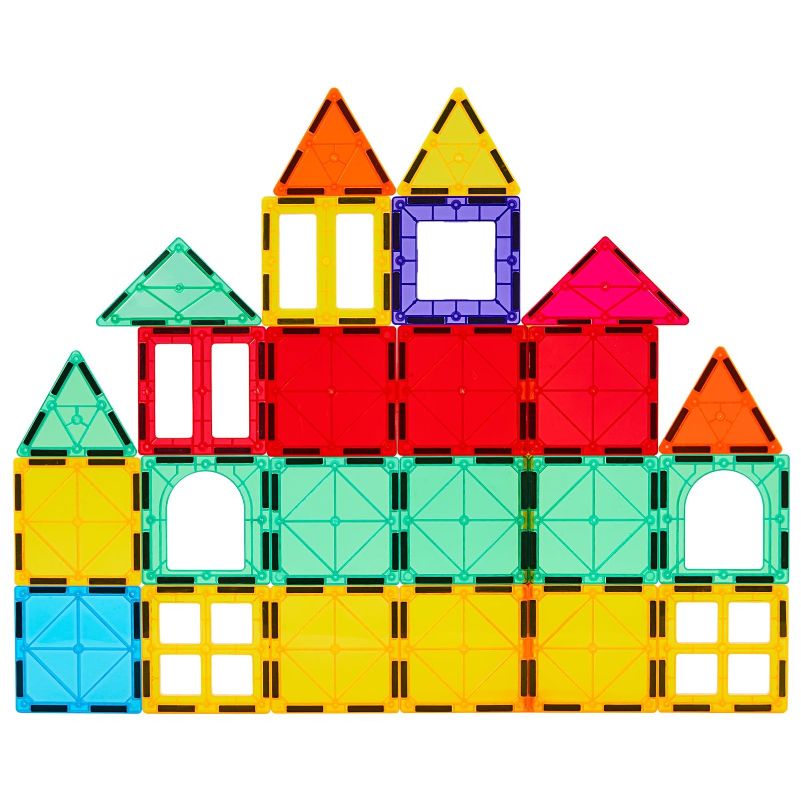 Gemmicc Magnetic Tiles, Magnet Toys Building Blocks for Kids, STEM 34PCS