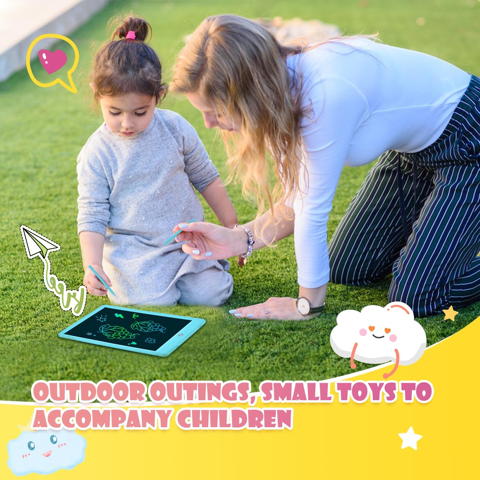 EooCoo Toddler Boy Toys, Kids Gifts, 10 Inch LCD Writing 7″W x 0″H, 10”blue