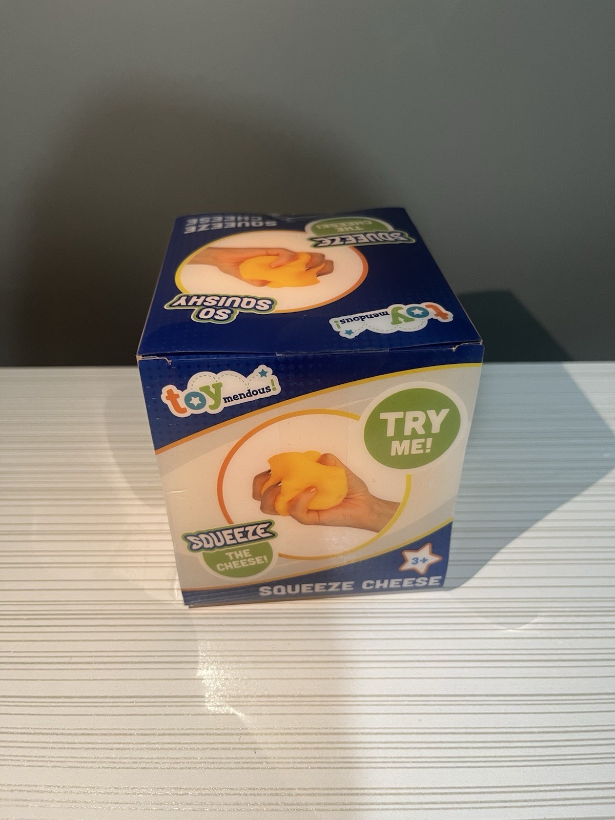 Toymendous Squeeze Cheese Tactile Squeeze Toy, Yellow, Age 3-4, 470385