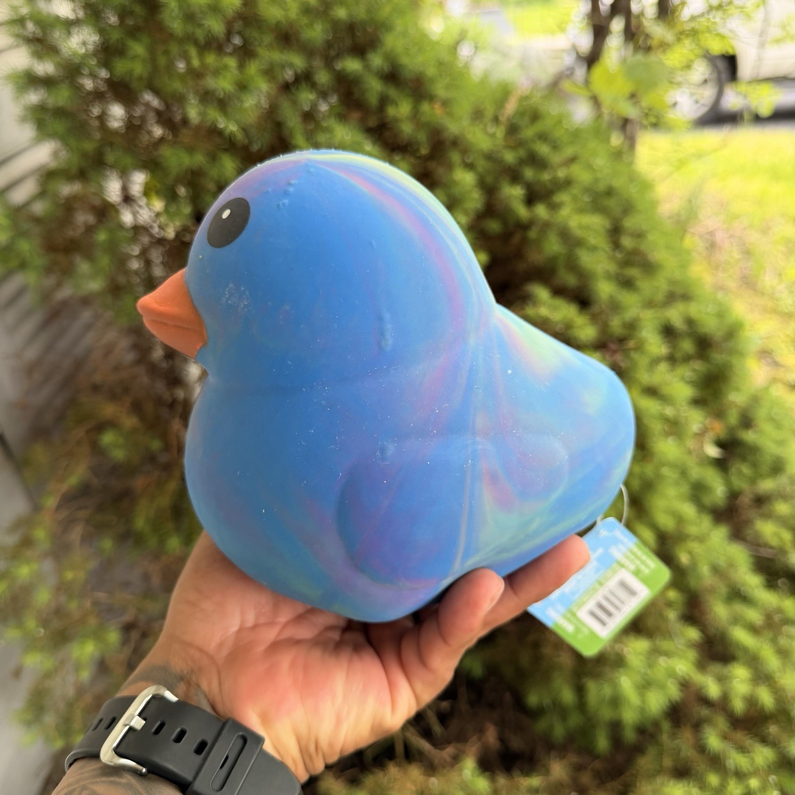 Sunny Days Jumbo Squeezy Duck XL Tie Dye Squishy Sensory Fidget NWT